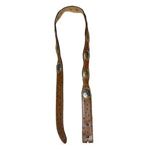 Justin Ostrich Style Top Grain Brown Leather Western Belt 241PT Sz Men’s 40